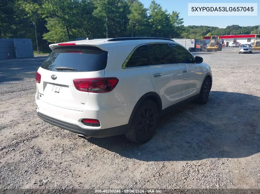 2020 Kia Sorento S VIN: 5XYPGDA53LG657045 Lot: 40250248