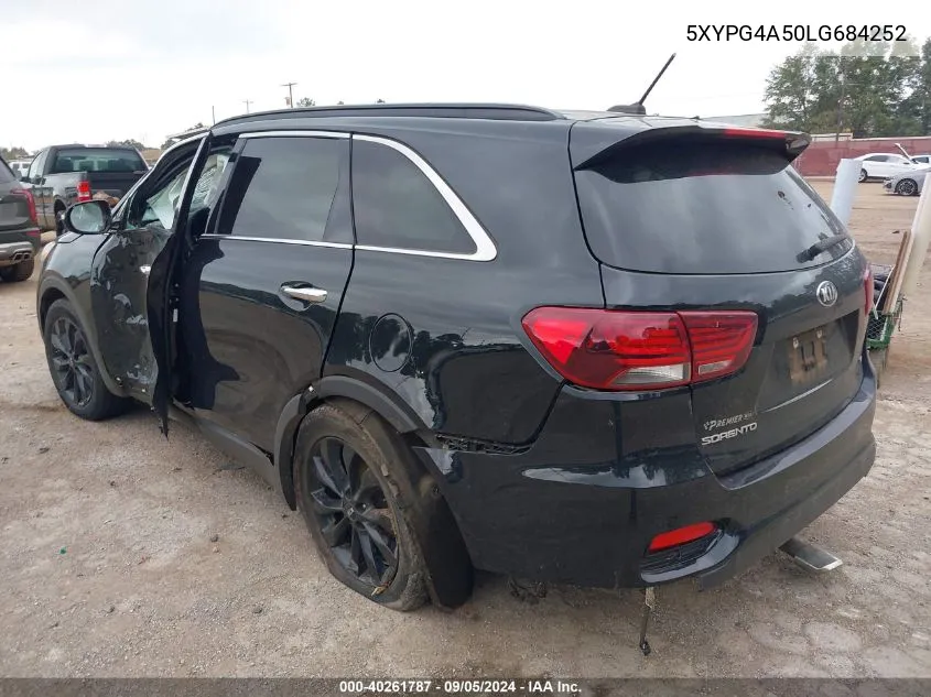 5XYPG4A50LG684252 2020 Kia Sorento 3.3L S