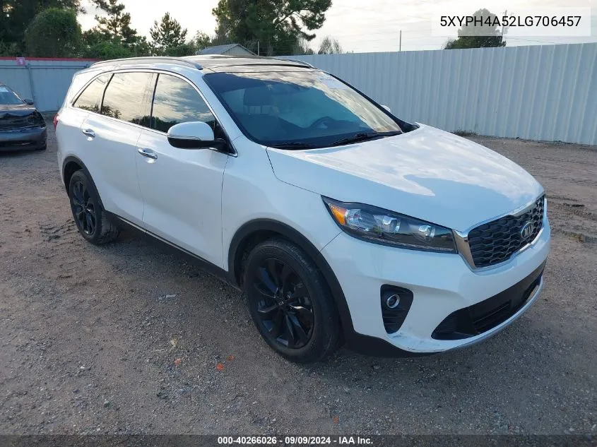 2020 Kia Sorento 3.3L Ex VIN: 5XYPH4A52LG706457 Lot: 40266026