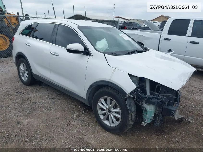 2020 Kia Sorento L/Lx VIN: 5XYPG4A32LG661103 Lot: 40270003