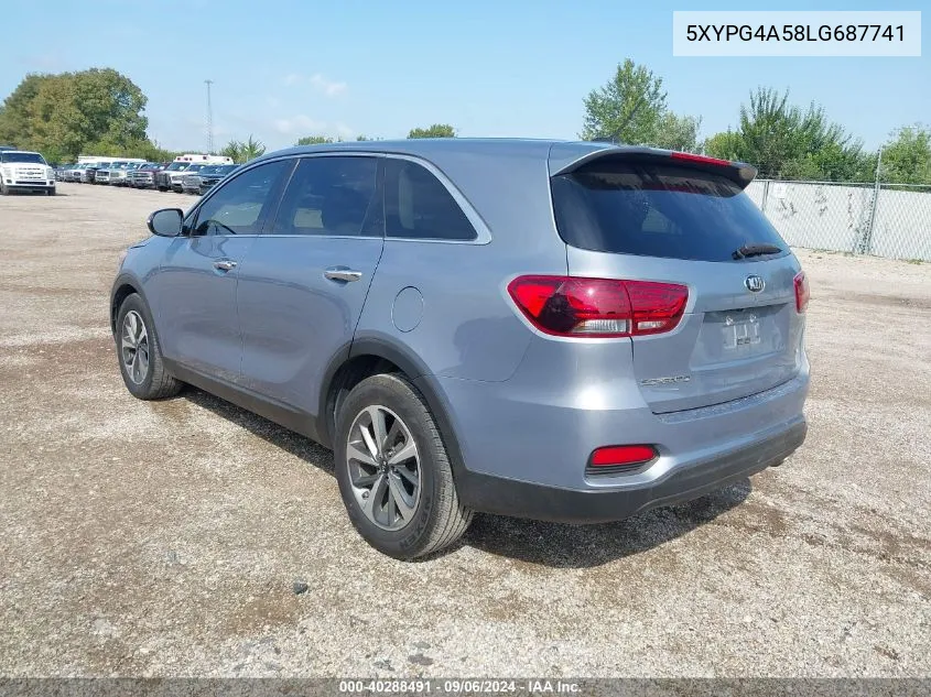 2020 Kia Sorento 3.3L Lx VIN: 5XYPG4A58LG687741 Lot: 40288491