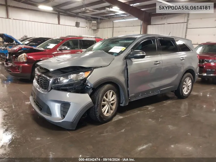 2020 Kia Sorento 3.3L Lx VIN: 5XYPGDA55LG614181 Lot: 40342474