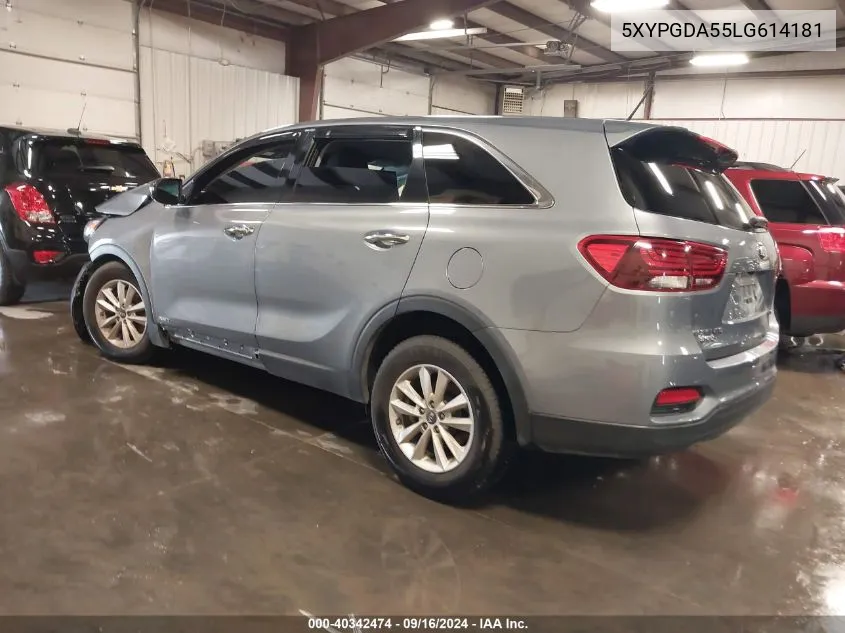 2020 Kia Sorento 3.3L Lx VIN: 5XYPGDA55LG614181 Lot: 40342474