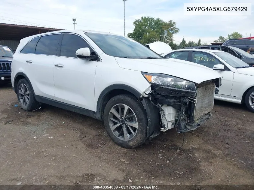 2020 Kia Sorento 3.3L Lx VIN: 5XYPG4A5XLG679429 Lot: 40354039