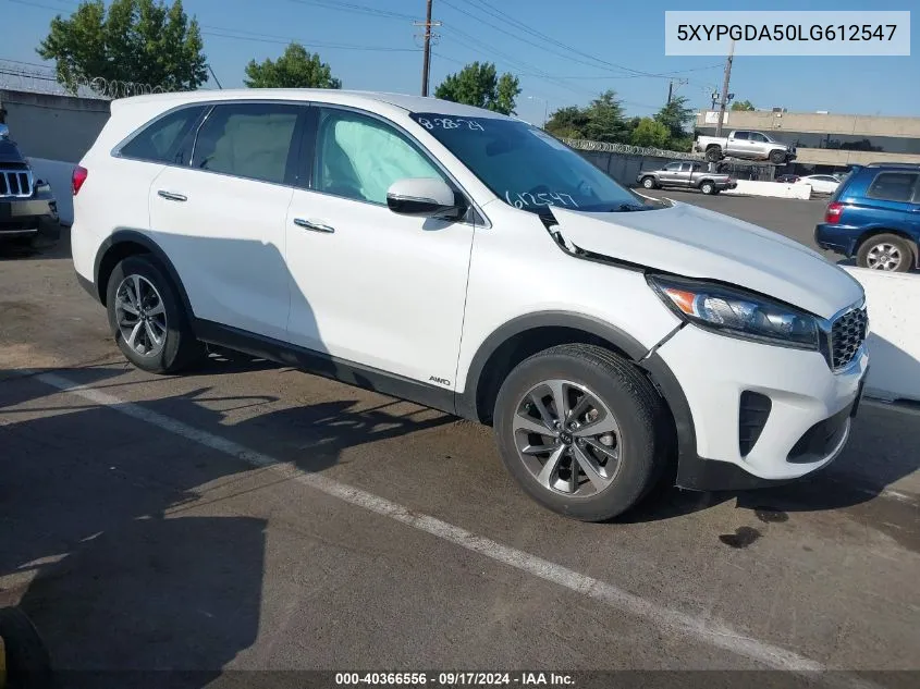 2020 Kia Sorento 3.3L Lx VIN: 5XYPGDA50LG612547 Lot: 40366556