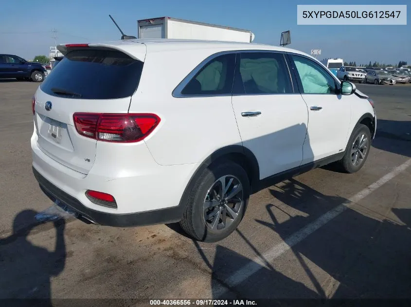 5XYPGDA50LG612547 2020 Kia Sorento 3.3L Lx