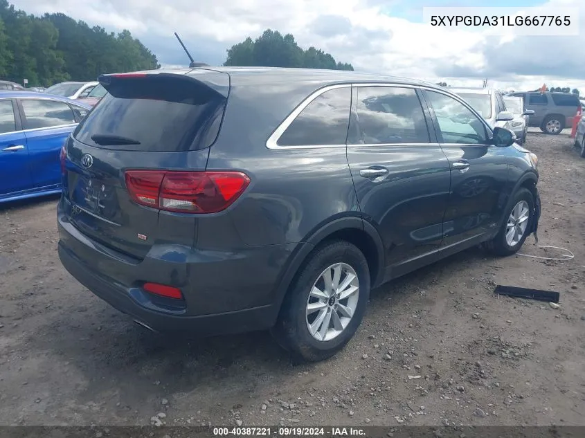 5XYPGDA31LG667765 2020 Kia Sorento 2.4L Lx