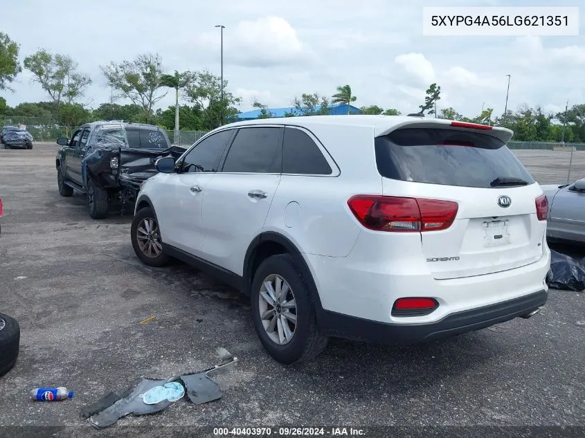 5XYPG4A56LG621351 2020 Kia Sorento 3.3L Lx