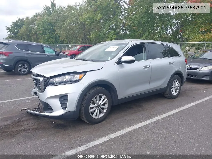 2020 Kia Sorento L/Lx VIN: 5XYPG4A36LG687901 Lot: 40408644