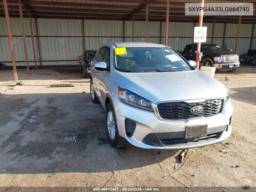 2020 Kia Sorento L/Lx VIN: 5XYPG4A33LG664740 Lot: 40411487