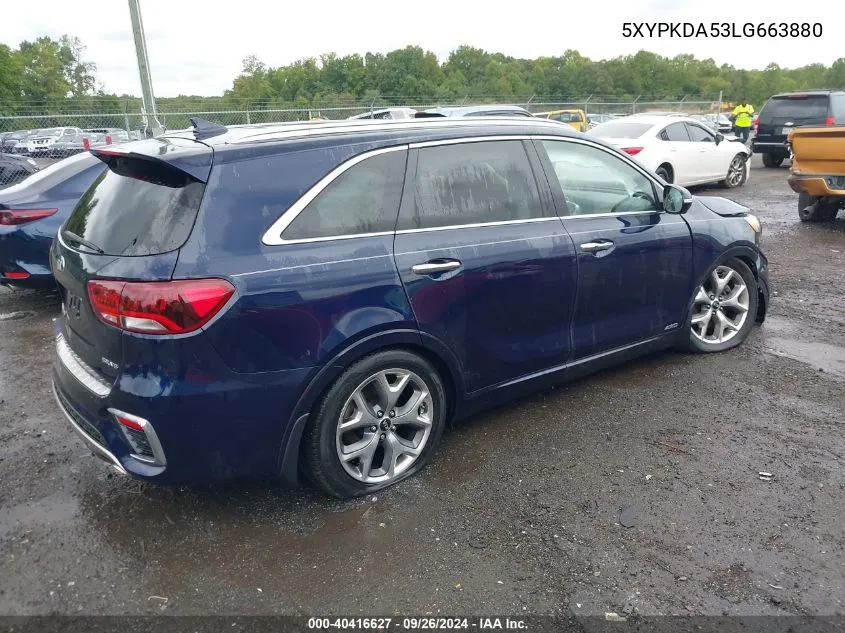 5XYPKDA53LG663880 2020 Kia Sorento 3.3L Sx