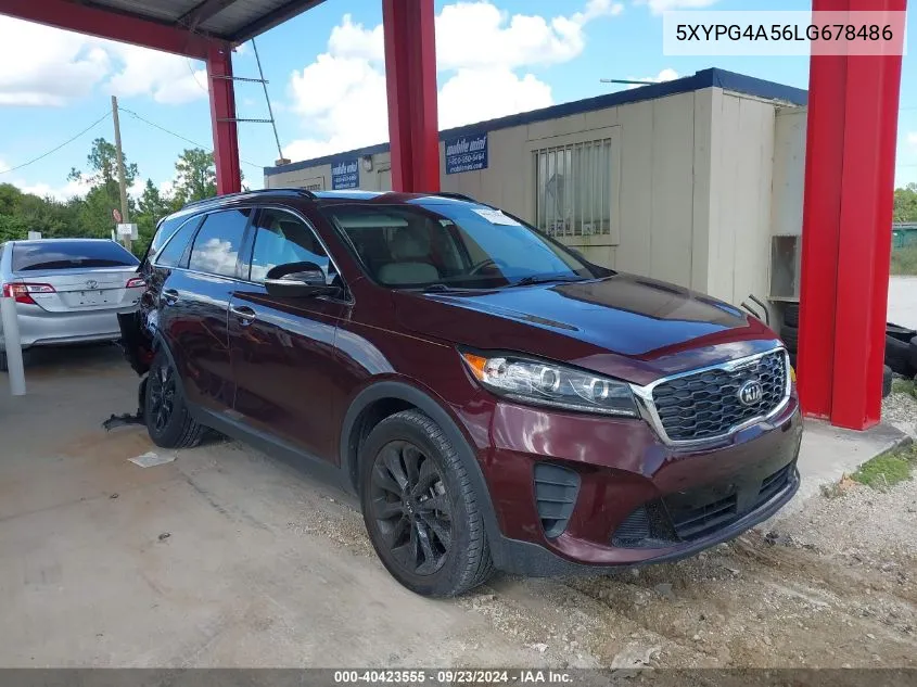 2020 Kia Sorento 3.3L S VIN: 5XYPG4A56LG678486 Lot: 40423555