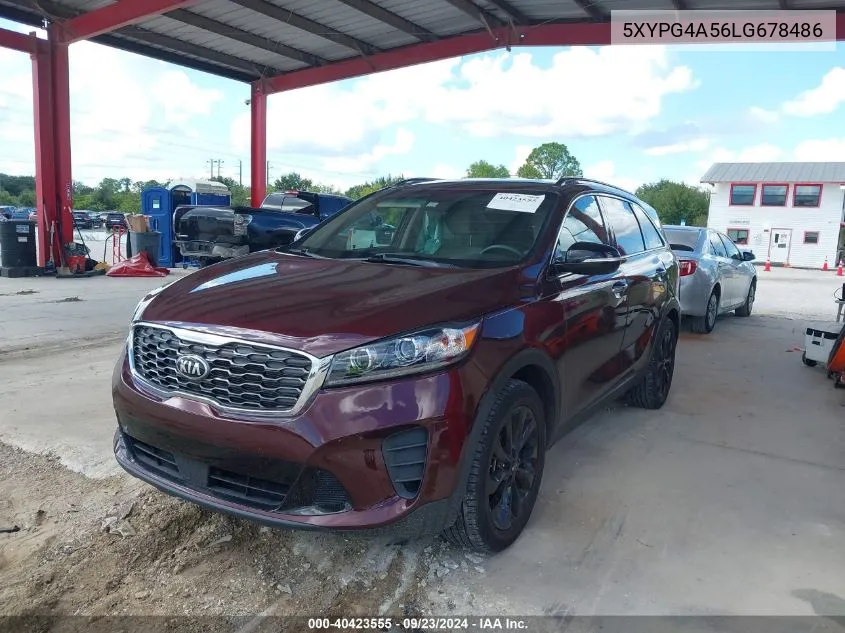 2020 Kia Sorento 3.3L S VIN: 5XYPG4A56LG678486 Lot: 40423555