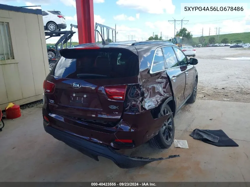 5XYPG4A56LG678486 2020 Kia Sorento 3.3L S