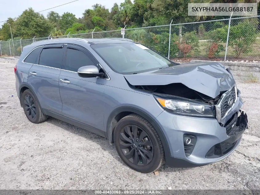 2020 Kia Sorento 3.3L Ex VIN: 5XYPH4A56LG688187 Lot: 40433063