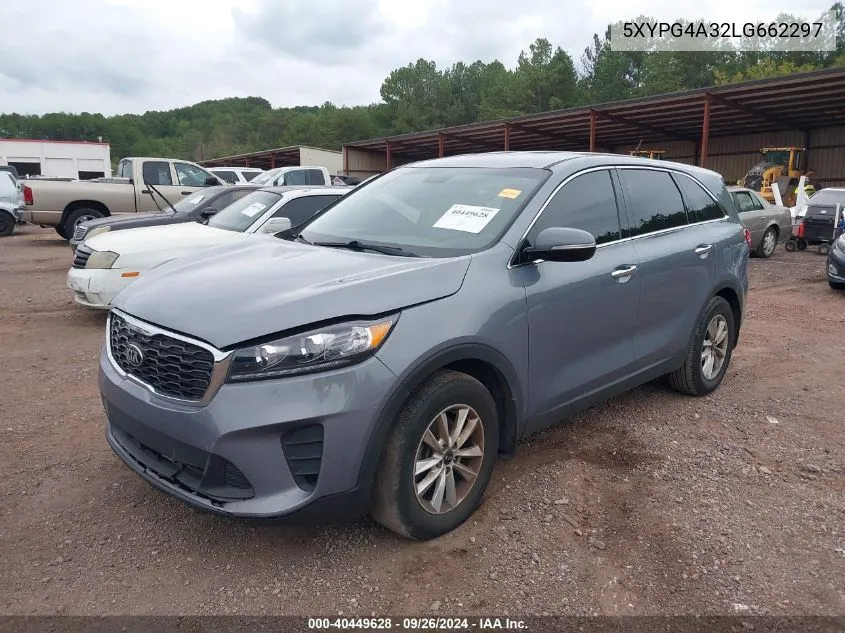 2020 Kia Sorento 2.4L Lx VIN: 5XYPG4A32LG662297 Lot: 40449628