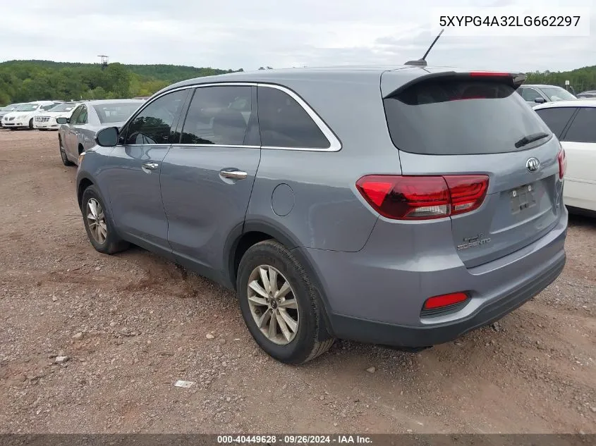 5XYPG4A32LG662297 2020 Kia Sorento 2.4L Lx