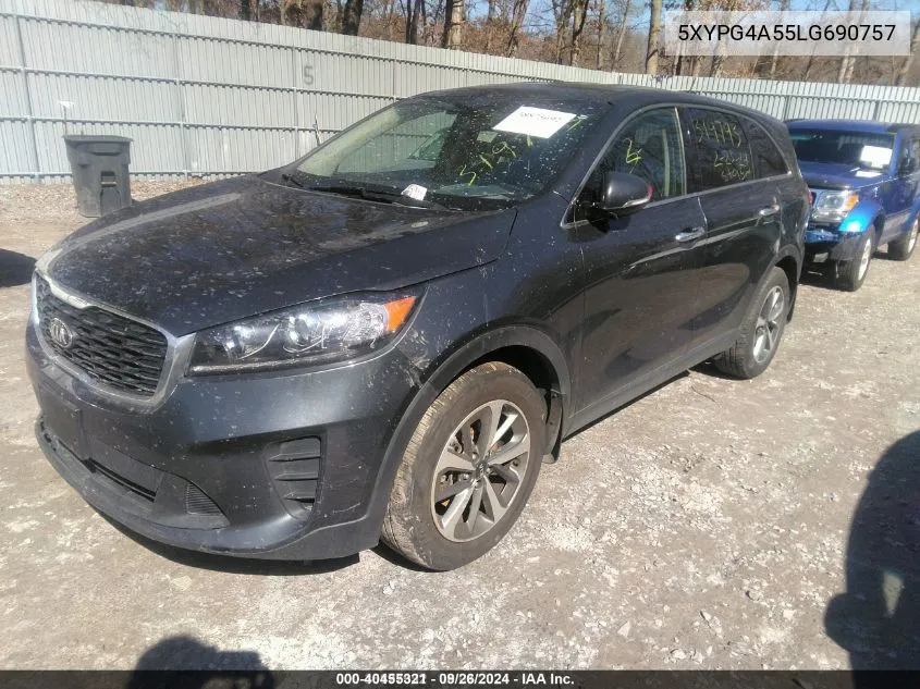 5XYPG4A55LG690757 2020 Kia Sorento 3.3L Lx