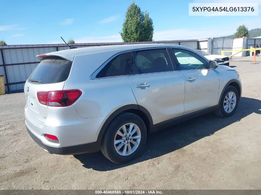 2020 Kia Sorento S VIN: 5XYPG4A54LG613376 Lot: 40468565