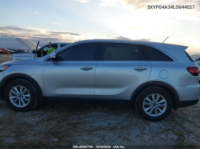 5XYPG4A34LG644027 2020 Kia Sorento 2.4L L