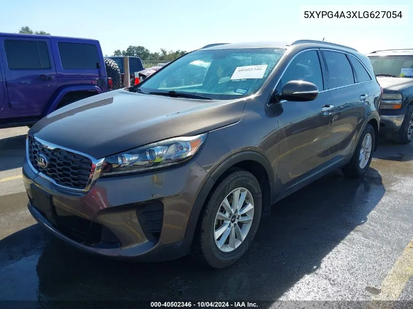 2020 Kia Sorento 2.4L Lx VIN: 5XYPG4A3XLG627054 Lot: 40502346