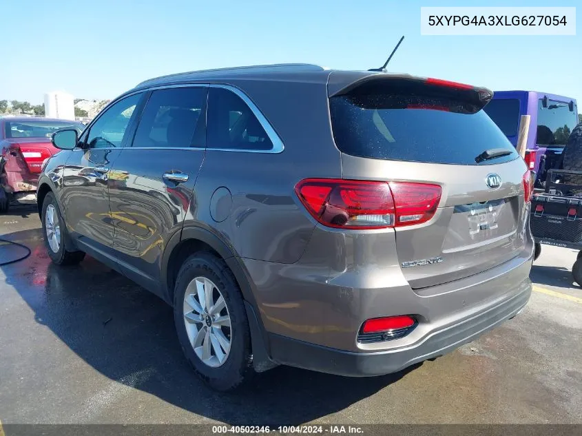 2020 Kia Sorento 2.4L Lx VIN: 5XYPG4A3XLG627054 Lot: 40502346