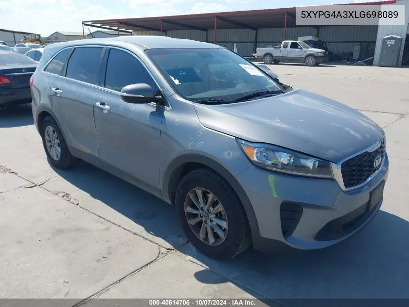 2020 Kia Sorento L/Lx VIN: 5XYPG4A3XLG698089 Lot: 40514705