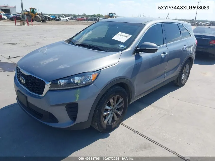 2020 Kia Sorento L/Lx VIN: 5XYPG4A3XLG698089 Lot: 40514705