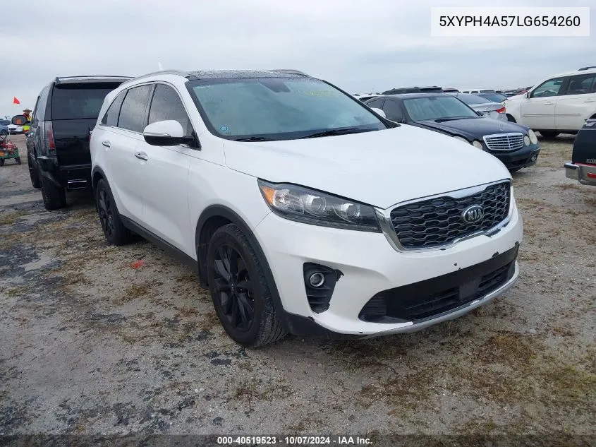 2020 Kia Sorento Ex/S VIN: 5XYPH4A57LG654260 Lot: 40519523