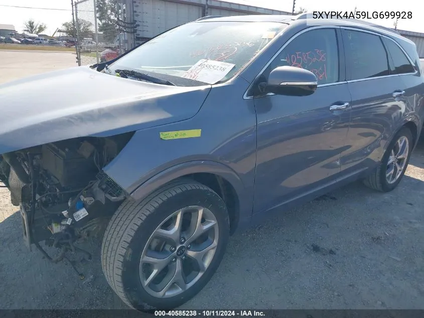 2020 Kia Sorento 3.3L Sx VIN: 5XYPK4A59LG699928 Lot: 40585238