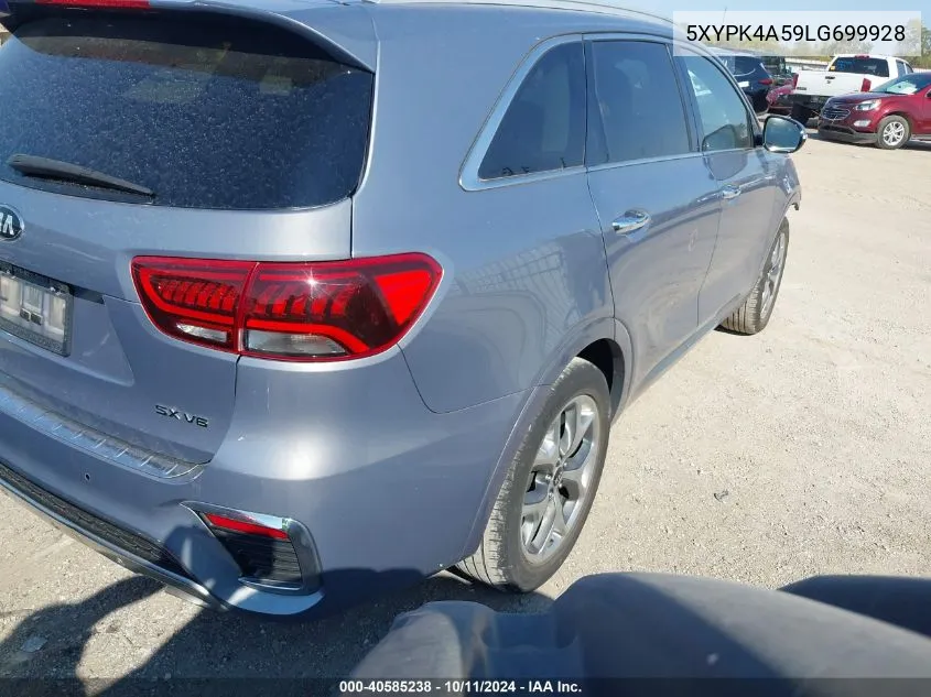 2020 Kia Sorento 3.3L Sx VIN: 5XYPK4A59LG699928 Lot: 40585238