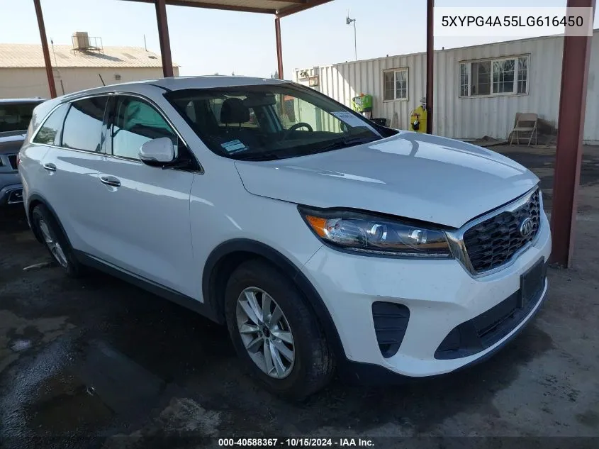 2020 Kia Sorento 3.3L Lx VIN: 5XYPG4A55LG616450 Lot: 40588367