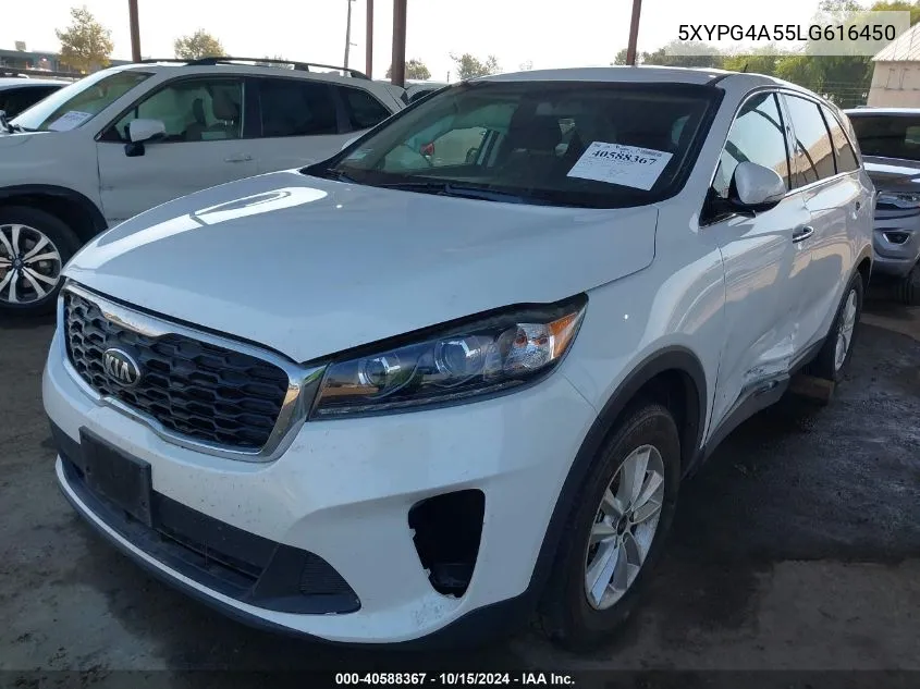 2020 Kia Sorento 3.3L Lx VIN: 5XYPG4A55LG616450 Lot: 40588367