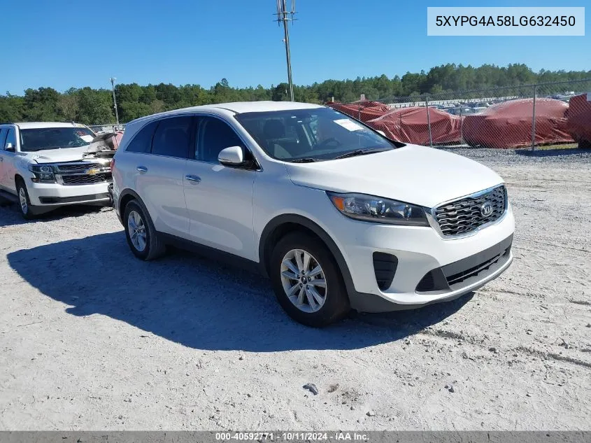 2020 Kia Sorento 3.3L Lx VIN: 5XYPG4A58LG632450 Lot: 40592771