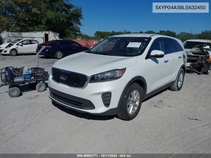 2020 Kia Sorento 3.3L Lx VIN: 5XYPG4A58LG632450 Lot: 40592771