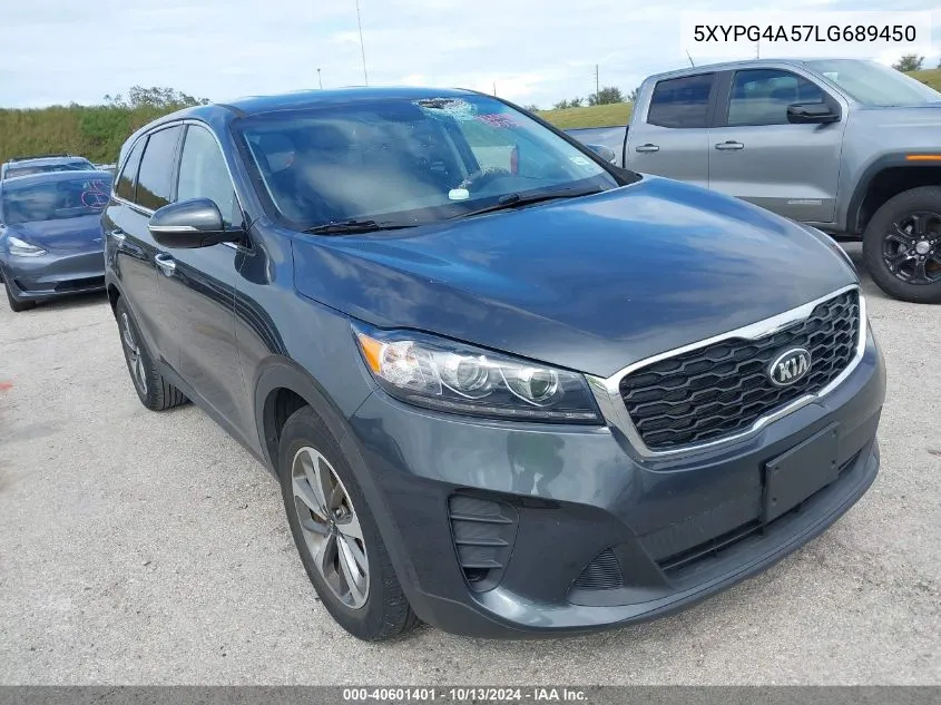 2020 Kia Sorento 3.3L Lx VIN: 5XYPG4A57LG689450 Lot: 40601401