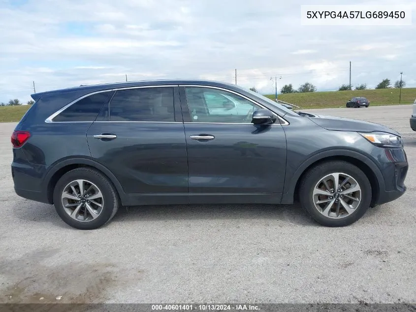 2020 Kia Sorento 3.3L Lx VIN: 5XYPG4A57LG689450 Lot: 40601401