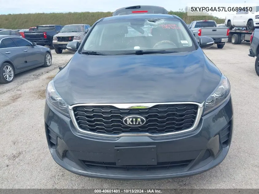 2020 Kia Sorento 3.3L Lx VIN: 5XYPG4A57LG689450 Lot: 40601401