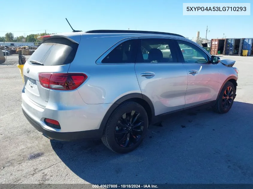 2020 Kia Sorento 3.3L S VIN: 5XYPG4A53LG710293 Lot: 40627805