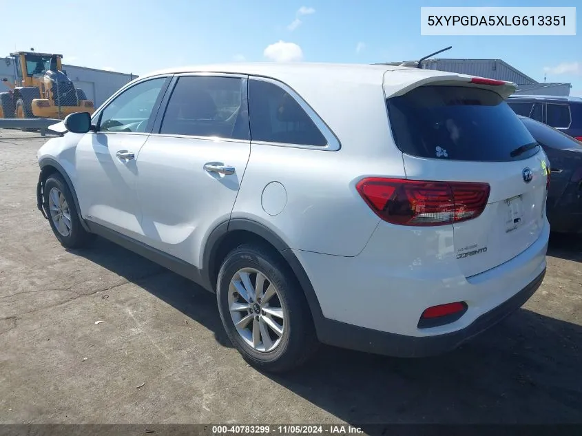 2020 Kia Sorento 3.3L Lx VIN: 5XYPGDA5XLG613351 Lot: 40783299