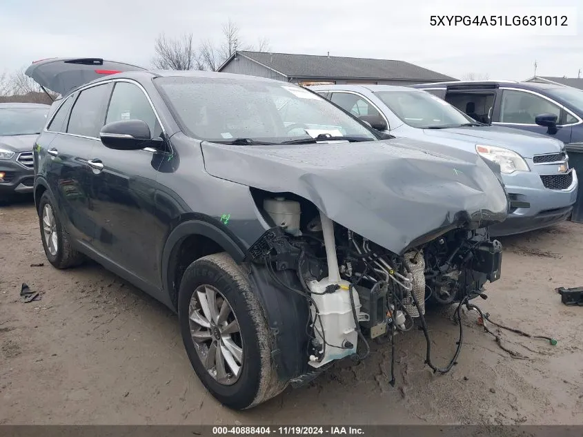 2020 Kia Sorento 3.3L Lx VIN: 5XYPG4A51LG631012 Lot: 40888404