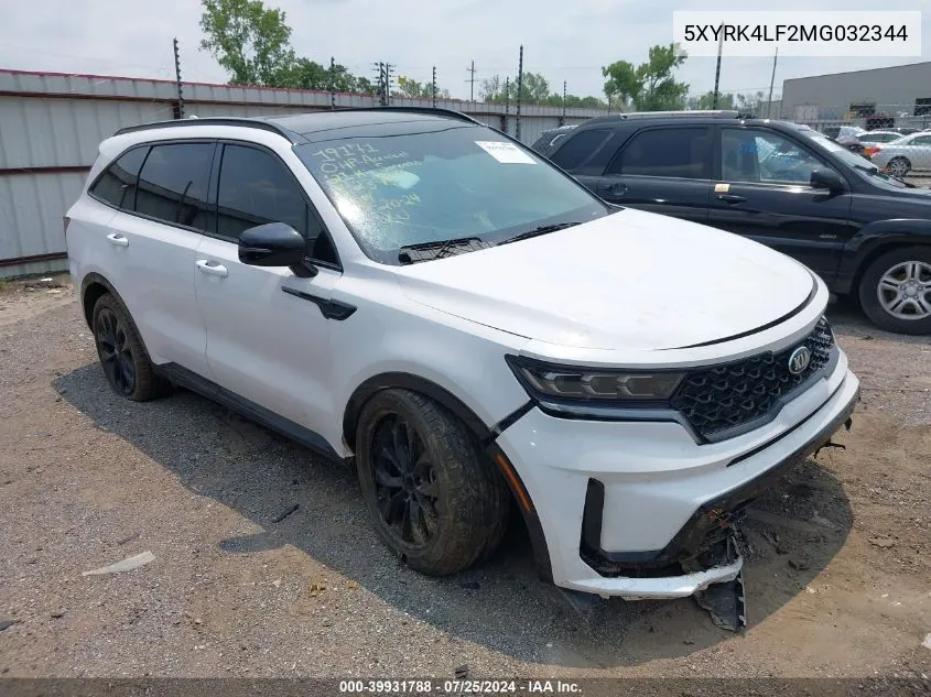 2021 Kia Sorento Sx VIN: 5XYRK4LF2MG032344 Lot: 39931788