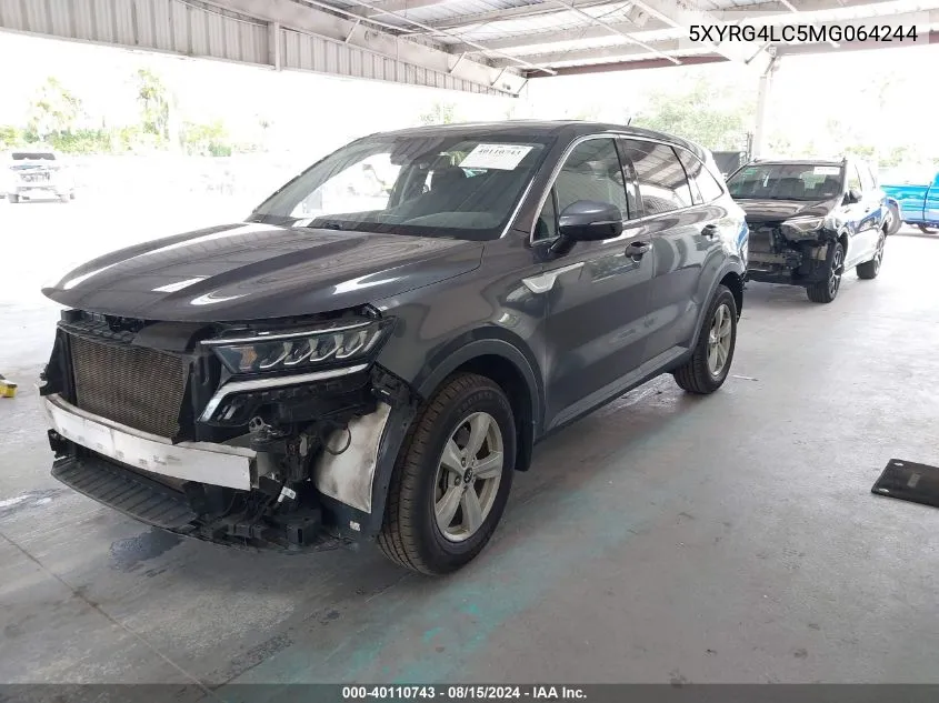 2021 Kia Sorento Lx VIN: 5XYRG4LC5MG064244 Lot: 40110743