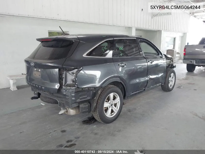 2021 Kia Sorento Lx VIN: 5XYRG4LC5MG064244 Lot: 40110743