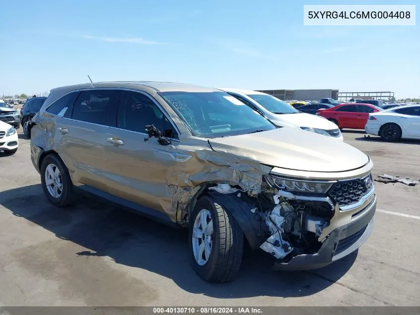 2021 Kia Sorento Lx VIN: 5XYRG4LC6MG004408 Lot: 40130710