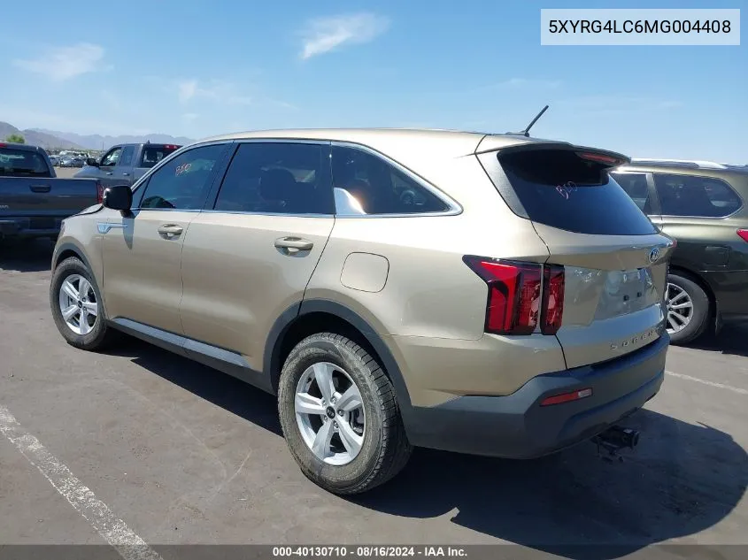 5XYRG4LC6MG004408 2021 Kia Sorento Lx