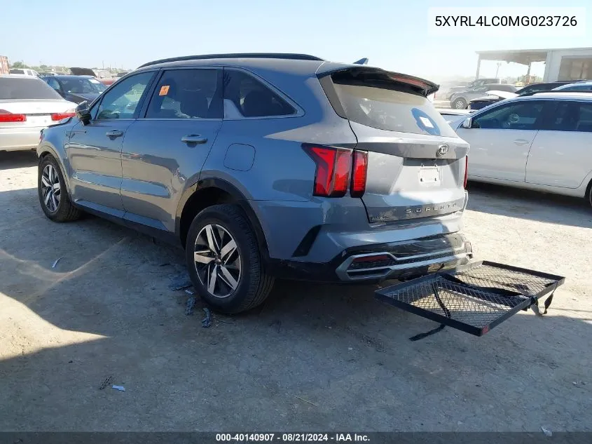 2021 Kia Sorento S VIN: 5XYRL4LC0MG023726 Lot: 40140907