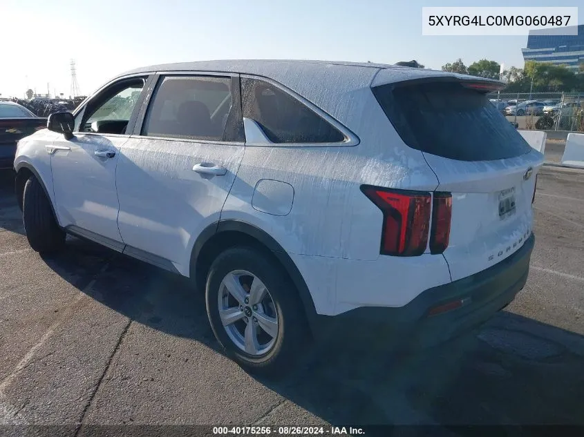 5XYRG4LC0MG060487 2021 Kia Sorento Lx