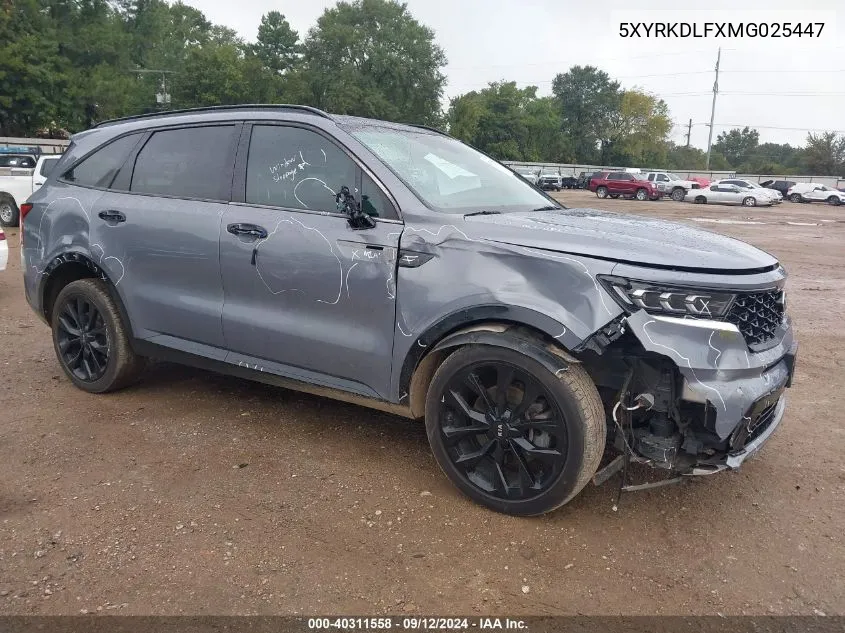 2021 Kia Sorento Sx/Sxp VIN: 5XYRKDLFXMG025447 Lot: 40311558