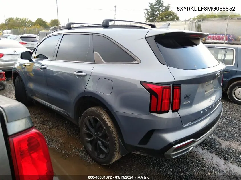 2021 Kia Sorento Sx VIN: 5XYRKDLF8MG058852 Lot: 40381872